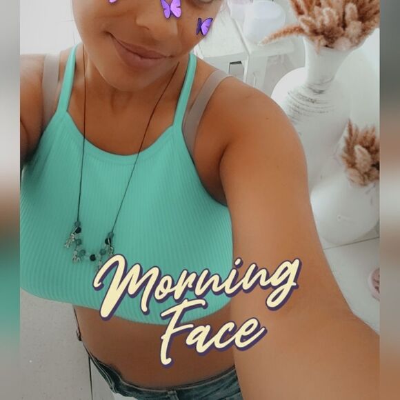 COPY -blue crop Top - Picture 3 of 11